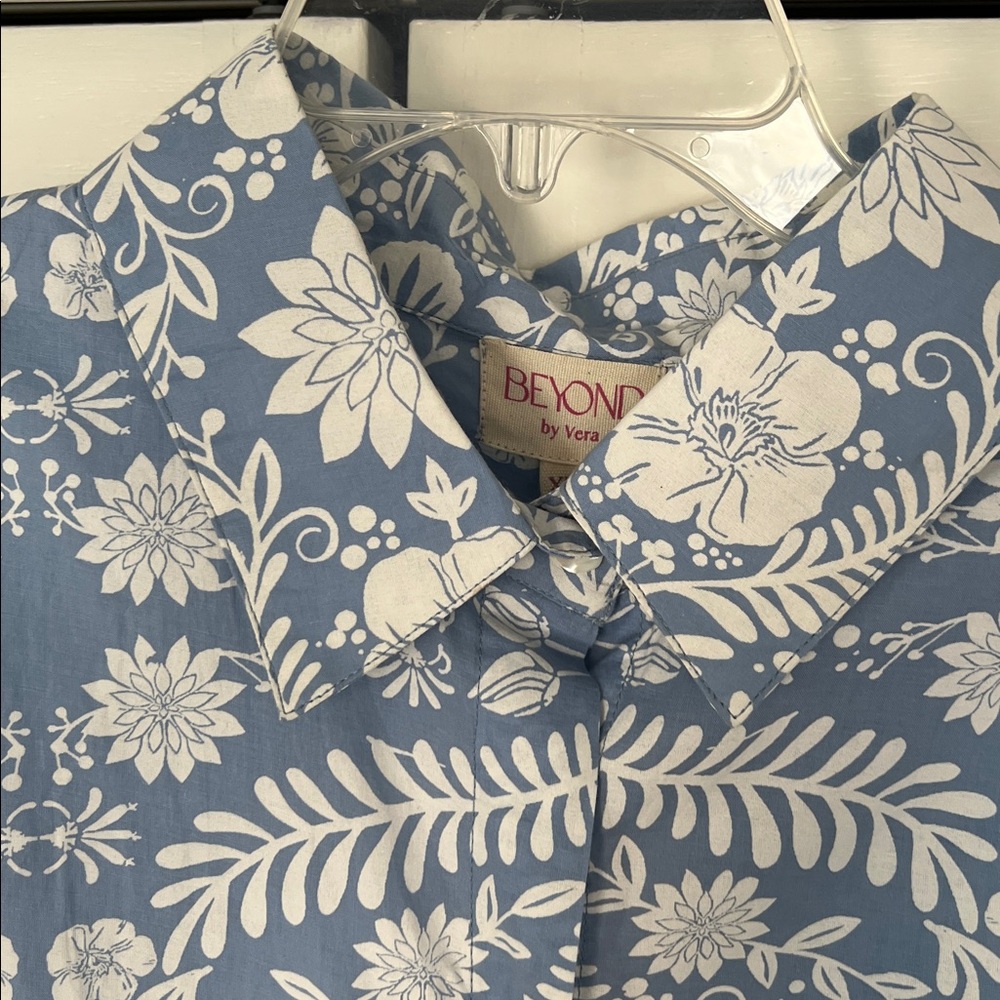 Blue & White Floral Maxi Dress by Beyond by Vera - Picture 11 of 12